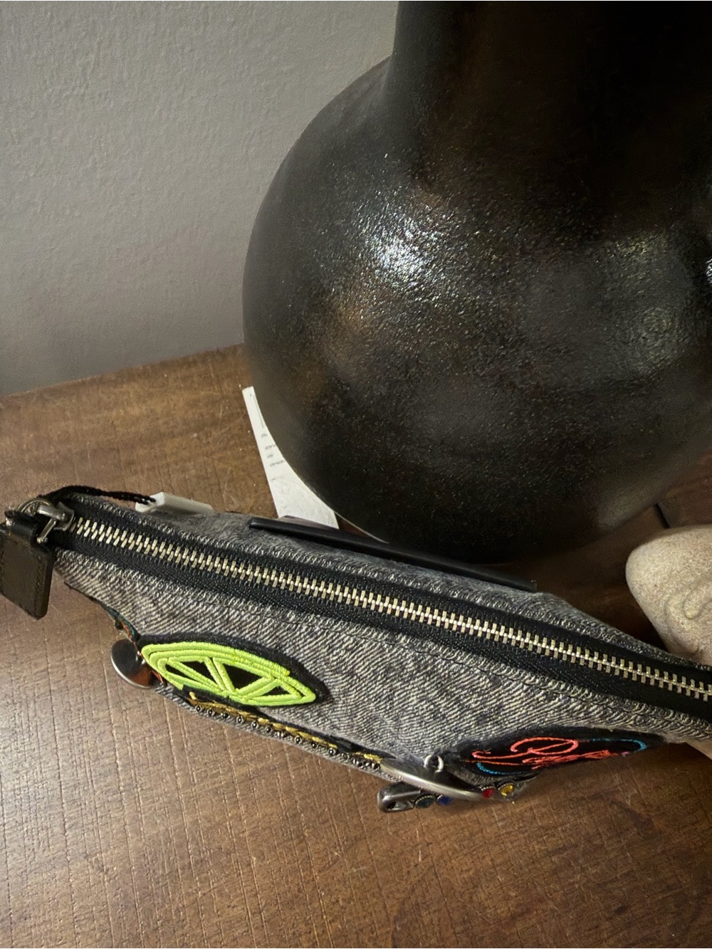 Marc Jacobs Denim Paradise Biker Cosmetic Bag - Picture 3 of 8